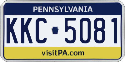 PA license plate KKC5081