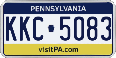 PA license plate KKC5083