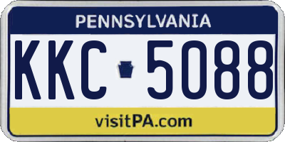 PA license plate KKC5088