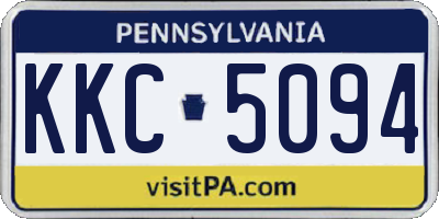 PA license plate KKC5094