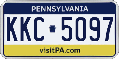 PA license plate KKC5097