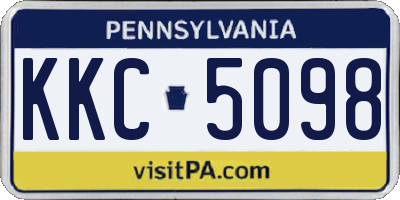 PA license plate KKC5098