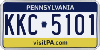 PA license plate KKC5101