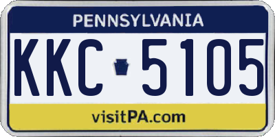 PA license plate KKC5105