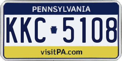PA license plate KKC5108