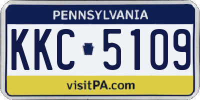 PA license plate KKC5109