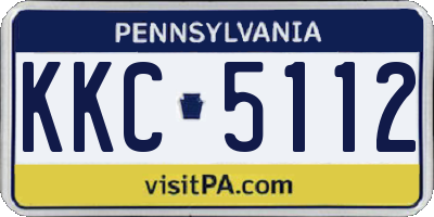 PA license plate KKC5112
