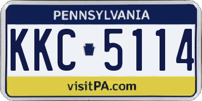 PA license plate KKC5114