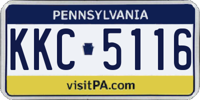 PA license plate KKC5116