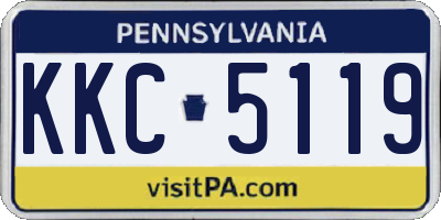 PA license plate KKC5119