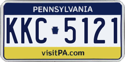 PA license plate KKC5121
