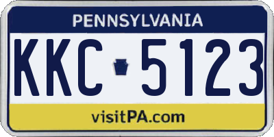 PA license plate KKC5123