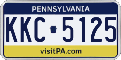 PA license plate KKC5125