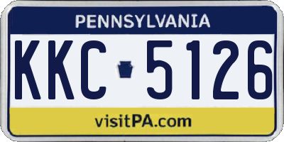 PA license plate KKC5126