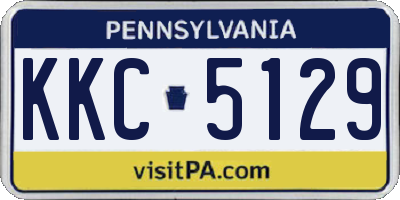 PA license plate KKC5129