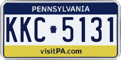 PA license plate KKC5131