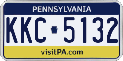 PA license plate KKC5132
