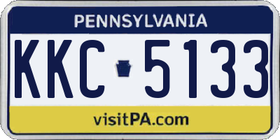PA license plate KKC5133