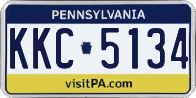 PA license plate KKC5134