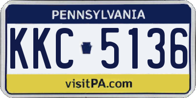 PA license plate KKC5136