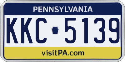 PA license plate KKC5139