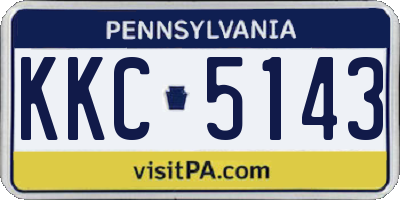 PA license plate KKC5143