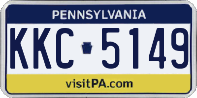 PA license plate KKC5149