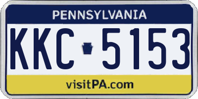PA license plate KKC5153