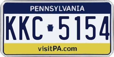 PA license plate KKC5154