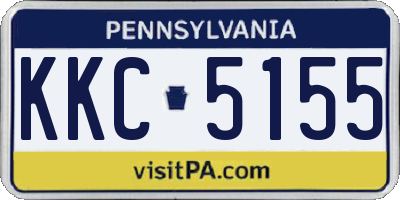 PA license plate KKC5155
