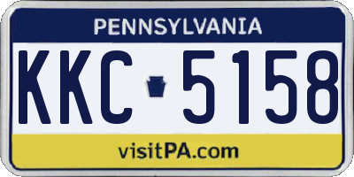 PA license plate KKC5158