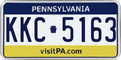 PA license plate KKC5163