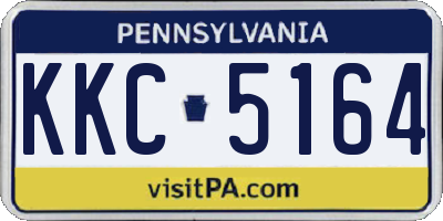 PA license plate KKC5164