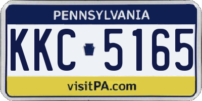 PA license plate KKC5165