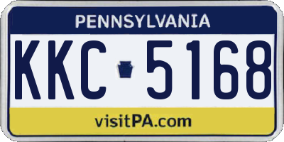 PA license plate KKC5168
