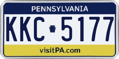 PA license plate KKC5177