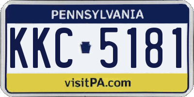 PA license plate KKC5181