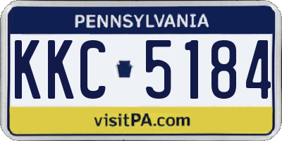 PA license plate KKC5184