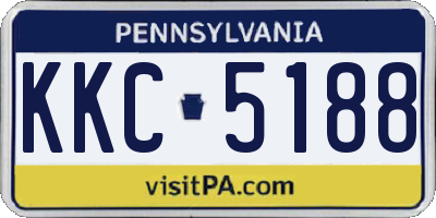 PA license plate KKC5188