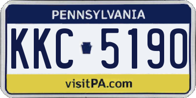 PA license plate KKC5190