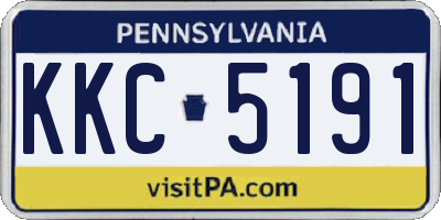 PA license plate KKC5191
