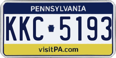 PA license plate KKC5193