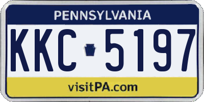 PA license plate KKC5197