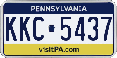 PA license plate KKC5437