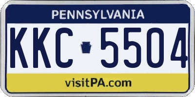 PA license plate KKC5504