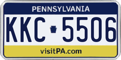 PA license plate KKC5506