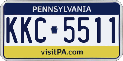 PA license plate KKC5511