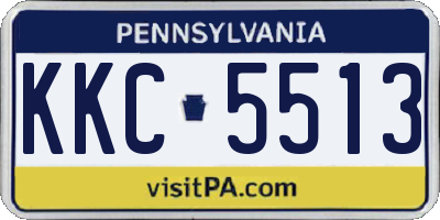 PA license plate KKC5513