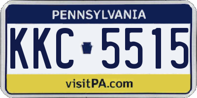 PA license plate KKC5515