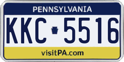 PA license plate KKC5516
